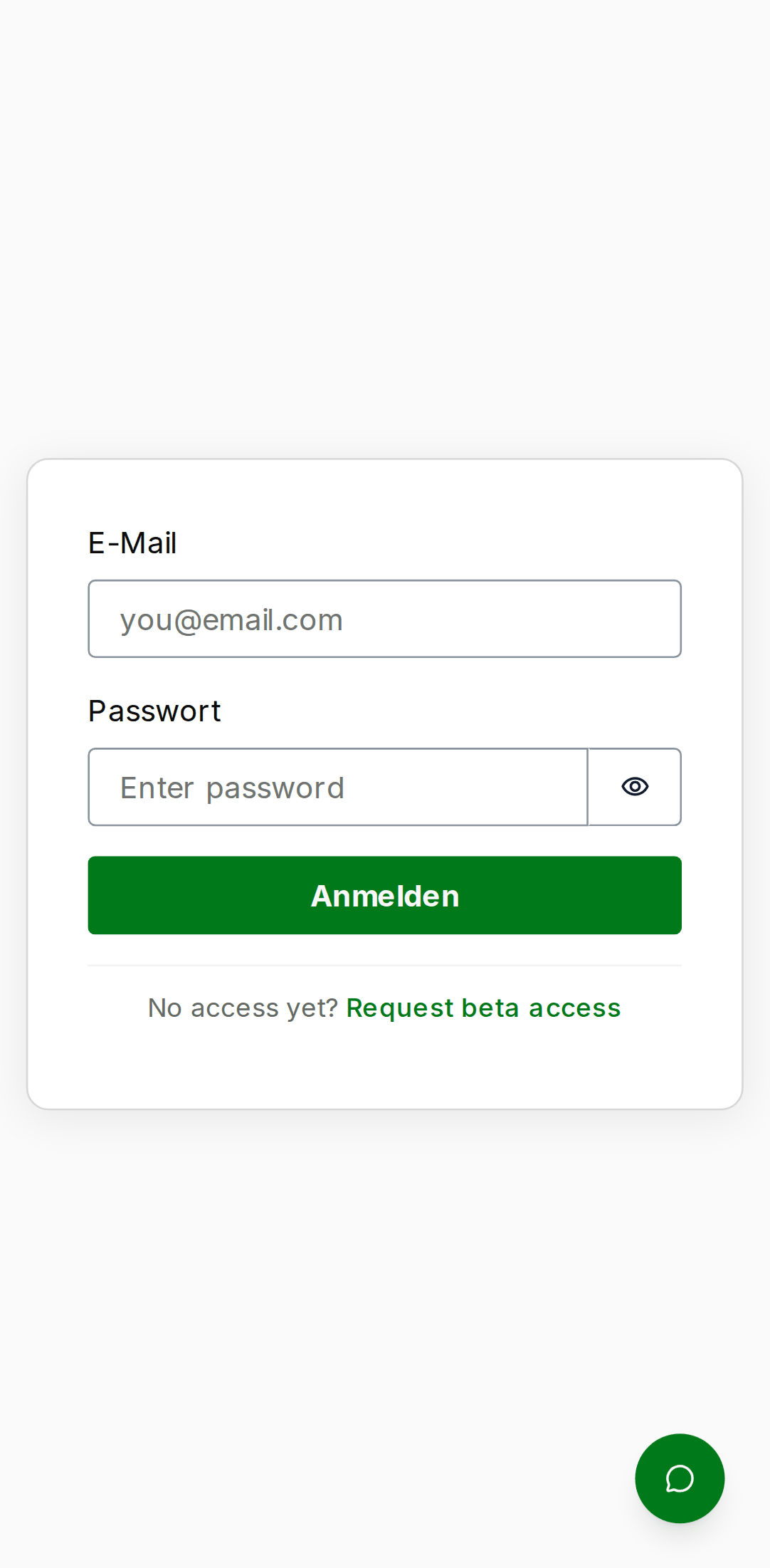 KNX Clarity sign-in dialog with the KNX Clarity logo, email and password fields, and a 'Create account' link underneath. — mobile view